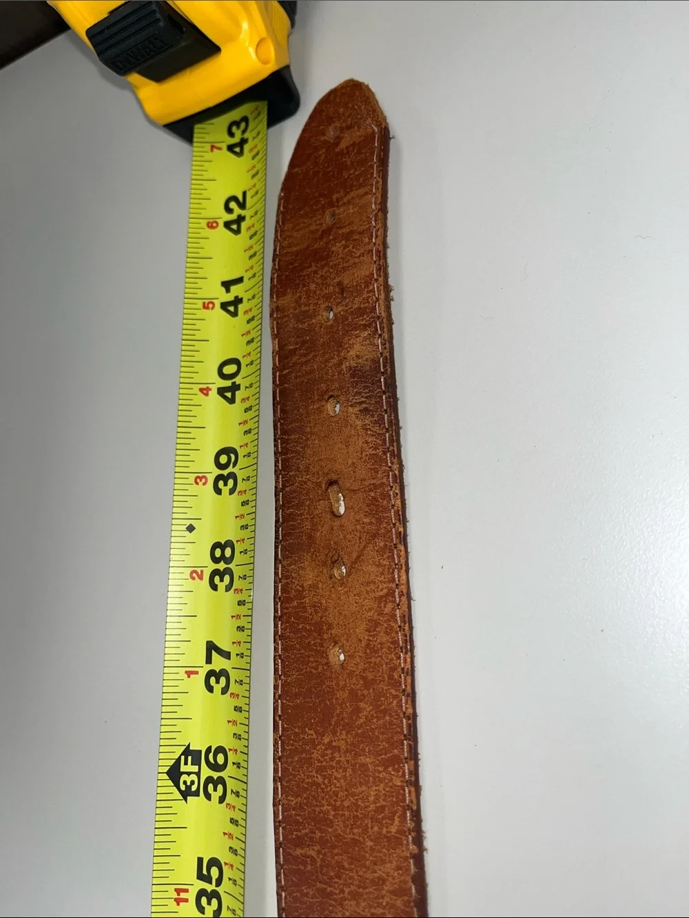 Dyna Buckle Devy Brown Leather Belt w/ Vanguard Brass Buckle